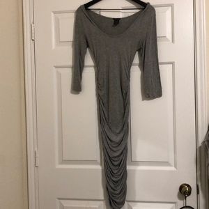 Grey body con dress
